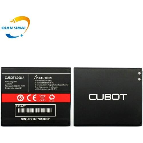 5pcs 2019 New high quality 2000mAh S208A S208 A battery for CUBOT S208A in stock +track code
