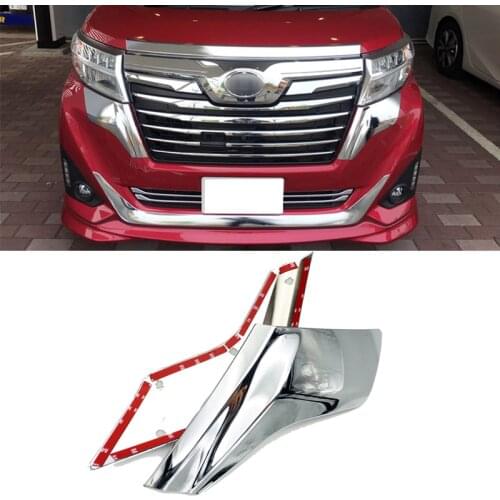 ABS Chrome Front Head Light Lamp Eyebrow Trim Cover For Toyota Roomy 170 217 2018 Garnish Moulding
