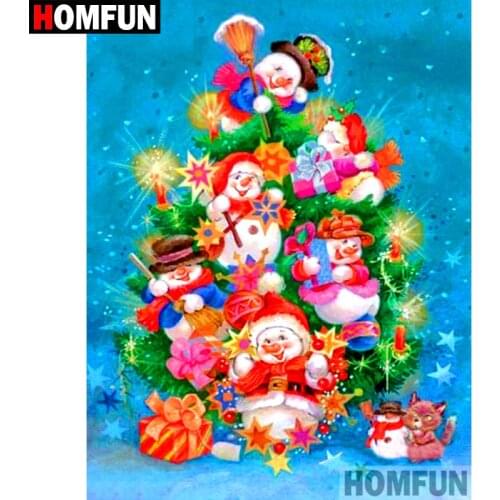 HOMFUN 5D DIY Diamond Painting Full Square/Round Drill "Cartoon snowman" Embroidery Cross Stitch gift Home Decor Gift A09299