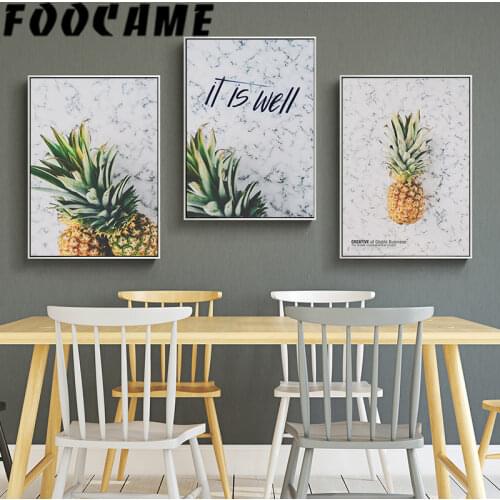 Pineapple Marble Fruit Painting Modern Posters and Prints Nordic Wall Art Home Decor Canvas Living Room Pictures Decoration