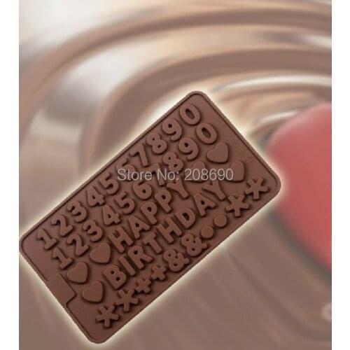 DIY Alphanumeric symbols silicone cake mold chocolate mold high quality silicone mold