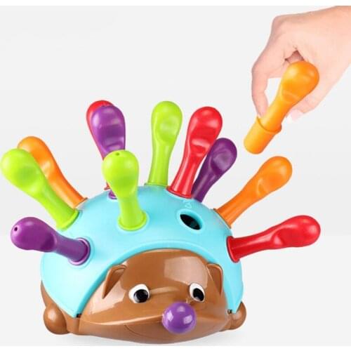 DIY Colorful Hedgehog Insert Puzzle Toys for Baby Concentration Training Children Hand-eye Coordination Early Educational Toys