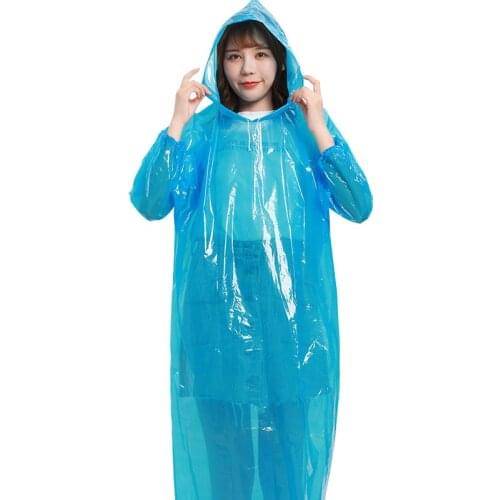 Rain Poncho Raincoat Transparent Cycling One-Piece Bicycle Mountaineering Outdoor Portable Poncho Disposable Raincoat