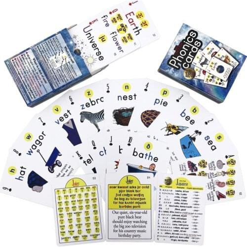 Euramerican Children Baby English Learning Pocket Flash PVC Playing Cards Cutely Cartoon Kids Educational Word Table Poker Games