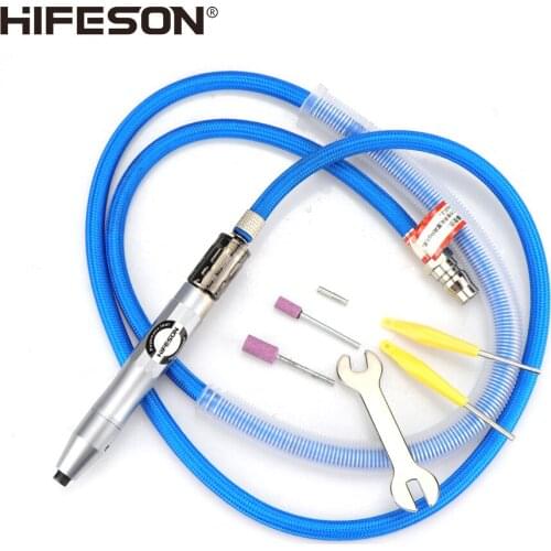 HIFESON 3A Speed Pneumatic Grinder Wind Grinding Pen Polishing Machine Lettering Pen Jade Engraving Machine Wood Carving Pen