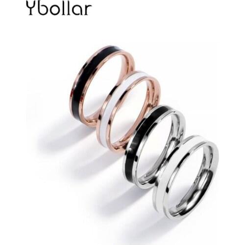 Simple Design Hoop Titanium Stainless Steel Ring For Men Women Couple Anniversary Wedding Band Ring Jewelry US Size 3-10