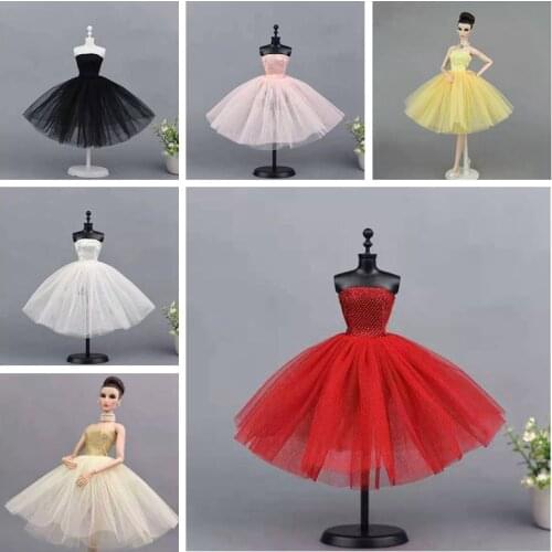 Cosplay Classic Princess Lace Tutu Dresses 1/6 BJD Clothes for Barbie Dress Short Evening Gown Vestidos 30cm Dollhouse Accessory