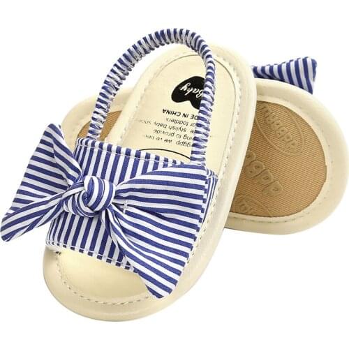 0-18M Newborn Baby Girls Cute Princess Bow Shoes Toddler Summer Sandals Cotton Non-slip Shoes 3 Colors