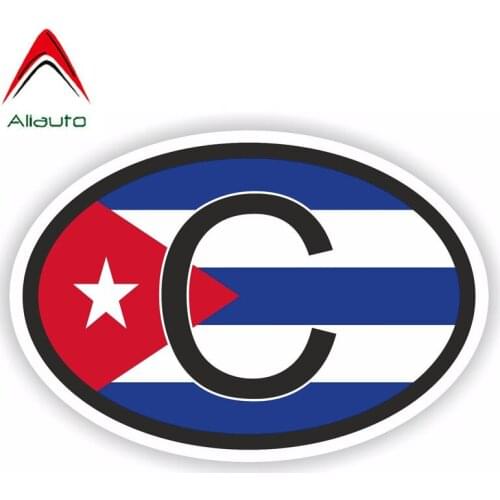 Aliauto Fashion Car Sticker Funny Cuba Country Code Flag Vinyl Decal Cover Scratches for Octavia Gti Chevrolet Bmw X6,16cm*11cm