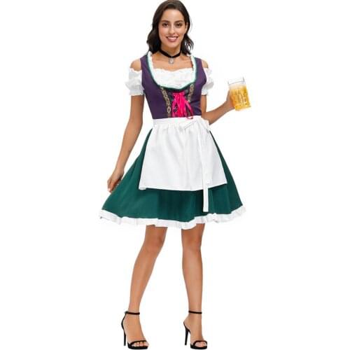 German Austrian Dirndl Dress Traditional Oktoberfest Beer Wench Costume