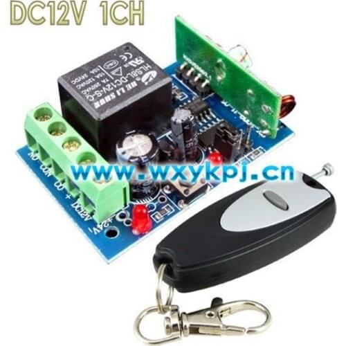 DC12V Single channel rf wireless remote control switch 315mhz/433mhz learning code digital remote control switch