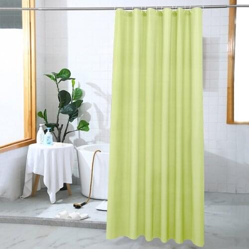Solid Color Shower Curtain Thicken Waterproof Shower Partition Curtain Opaque Mildew Proof Durable Curtains Bathroom Supplies