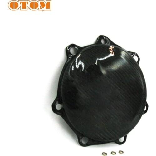 OTOM Motorcycle Black Clutch Case Cover Guard Protector Dirt Bike Engine Stator Clutch Covers Crankcase For YAMAHA YZ450F WR450F