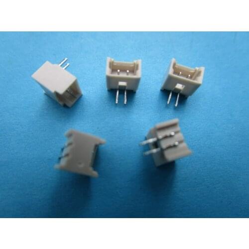 400 pcs Pitch 1.25mm Micro 2 Pin Right Angel Male Plug Polarized Connector
