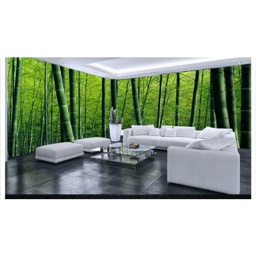 Custom photo wallpaper 3d murals Idyllic bamboo forest fresh sitting room 3 d space background wall papers home decoration