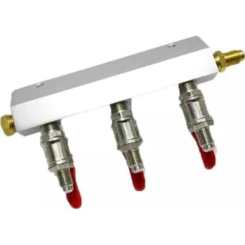 GAS LINE MANIFOLD SPLITTER 3 WAYS (MFL THREAD) beer bew
