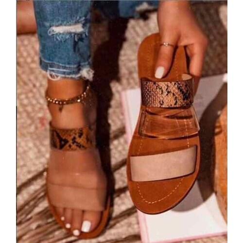 2021 Women Sandals Fashion Wild Beach Shoes Three-layer Non-slip Outdoor Slides Sandals Flat Bottom Ladies Summer Shoes