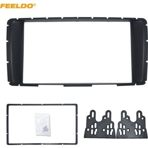 FEELDO 2-Din Stereo Panel For Toyota Hilux 2011+ Fascia Radio DVD Dash Installation Mount Trim Kit Face Plate Frame #HQ4904