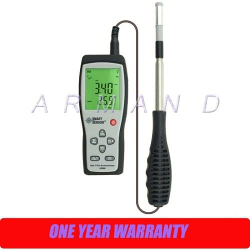 Smart Sensor AR866 Hot-film Anemometer Air Flow wind speed meter 0-30m/s Thermal anemometer