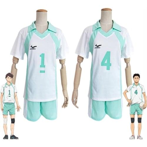 Haikyuu Aoba Johsai High school Oikawa Tooru Uniform T-shirt Shorts Cosplay Costume Haikiyu Volleyball Team Jerseys Sportswear