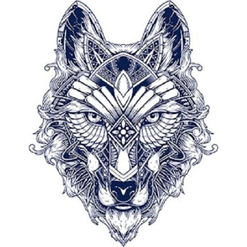 190MM×120MM wolf flower arm imitation tattoo waterproof tattoo sticker