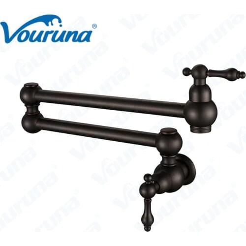 VOURUNA Single Cold ORB Pot Filler Taps Wall Mounted Kitchen Faucet Oil Rubbed Bronze
