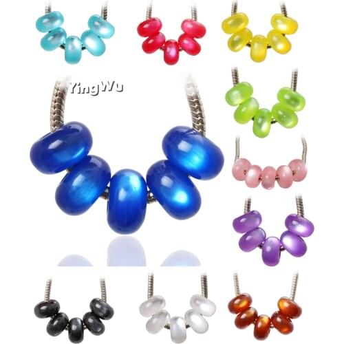 Yingwu 50pcs 10mm Multi Colors Cat Eye Beads Round Spacer Beads Jewelry Accessories For Jewelry Making Bracelet Necklaces