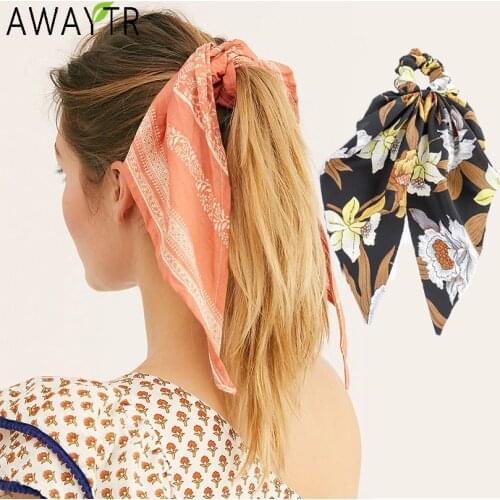 Women Ponytail Streamers Elastic Hair Rope for Lady Women Hair Ties Bow Scrunchies Girl Hairbands Ribbon Holder Hair Accessories