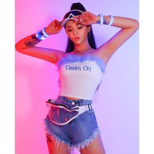 2021 Women Dj Outfits Bar GoGo Dance Costume Nightclub Sexy Hip Hop Jazz Dance Stage Clothes For Female Dancer Costume BL5445