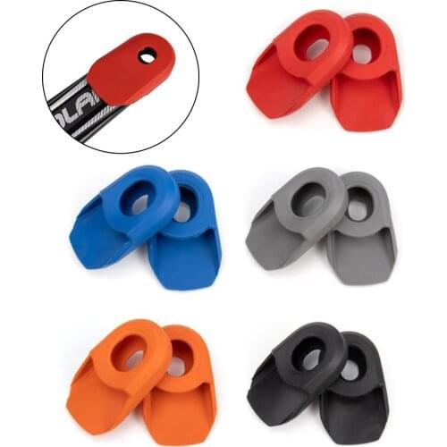 1 Pair MTB Road Bike Crank Arm Protector Cover Silicone Bicycle Crankset Cap Protector Cycling Dust Proof Cover Boot Accessories
