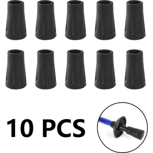 10Pcs Hiking Trekking Pole Walking Stick Head Protect Replacement Tips