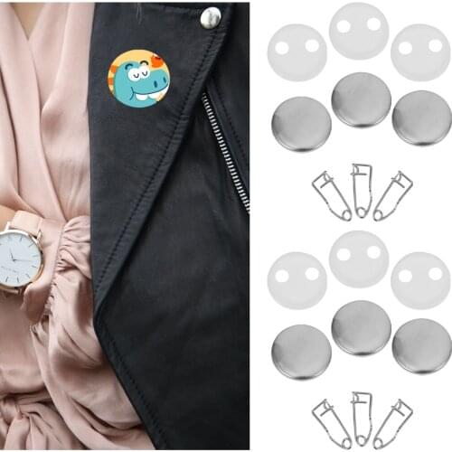 100 Sets Button Badge Parts Blank Badge DIY Badge Craft for Gift (25mm)