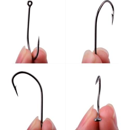 100 Pieces/box of Fishing Hook Accessories with Barb Fishing Line 3#-12# Series Fishing Gear Accessories Fishing Tools