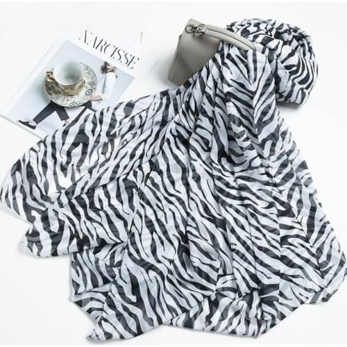 2020 200CM BIG SIZE Leopard print chiffon scarf silk square hijab cool shawl ladies foulard femme Scarves hair bufanda mujer