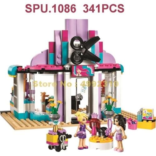 341pcs Hair Salon Girl 2 Dolls Building Block Toy