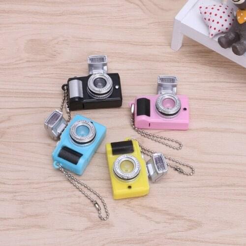 54DA Creative Camera Led Keychains With Sound LED Flashlight Key Chain Funny Toy