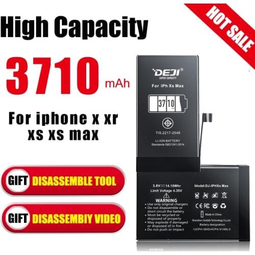 DEJI for iphone x xr xs xs max battery high capacity replacement battery for X with tool kits 3010mah 3210 3510 3710 bateria