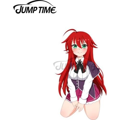 Jump Time 13 x 5.2cm For Rias Gremory Kawii Anime Girl Creative Car Stickers Decal Anime Occlusion Scratch Waterproof Decoration
