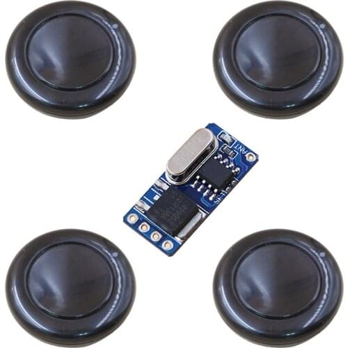 New Item DC3.5V 5V 6V 9V 12V 1 Channel RF Wireless Remote Control 1 Receiver & 4Black Transmitter 315mhz or 433mhz Free Shipping