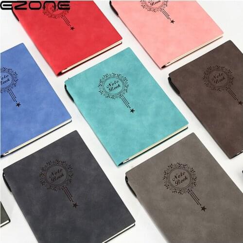 EZONE A5 Notebook Vintage Imitation Leather Notepad Student Diary Business Office Student Stationery Child Gift for Friends