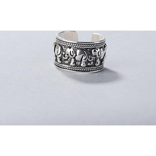 Bohemian Creative Irregular Elephant Rings For Women Vintage Knuckle Finger Ring Trend Geometric Jewelry