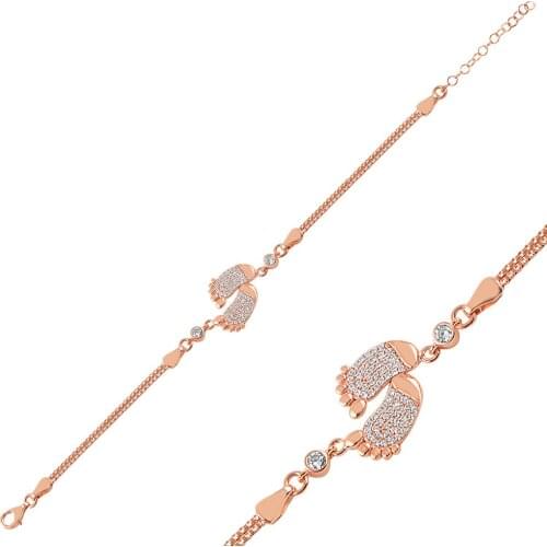 Sterling silver Footprint Bracelet