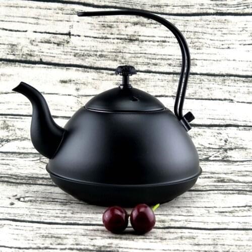 MagiDeal 2L Teakettle with Handle Stainless Steel Kettle Induction Fast Boiling Coffee Tea Pot Black