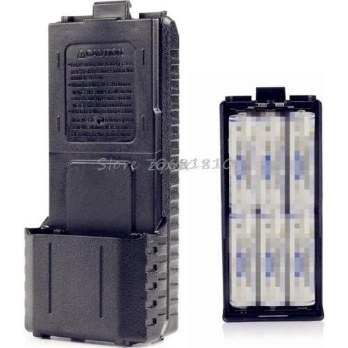 6xAA Battery Case Shell Box For Two Way Radio Baofeng UV-5R UV-5RE Plus Black Whosale&Dropship