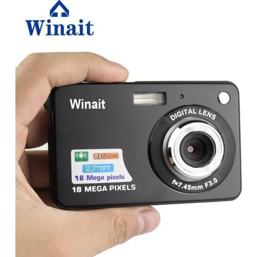 Winait max 18 Mega pixels digital video camera with 2.7'' TFT display home use digital camera 3pcs/lot free shipping