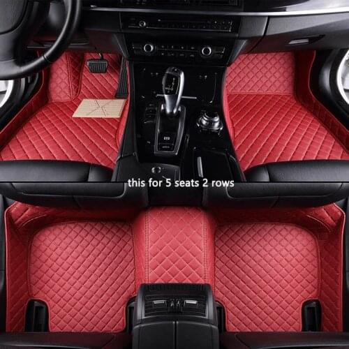 CUWEUSANG Custom leather car floor mats For Acura MDX RDX ZDX RL TL ILX TLX CDX car accessories AUTO sticker foot mats