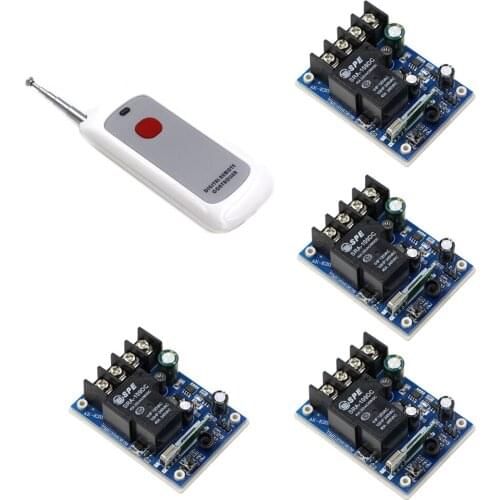 DC 12V 24V 36V 48V Wireless Remote Control Switch 1CH 40A Relay Radio Light Switch Remote Control ON/OFF Receiver Transmitter