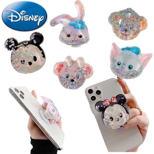 Disney Mickey Phone Holder Stretch Bracket Finger Stand Grip Strap Expanding Universal Cellphone Ring Stand for Iphone Samsung