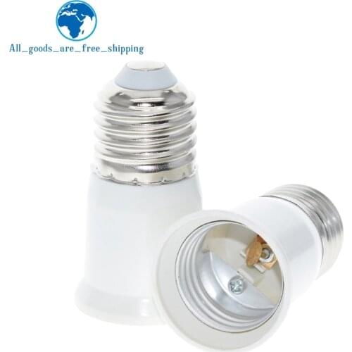 E27 to E27 Extension Socket Base CLF LED Light Bulb Lamp Adapter Socket Converter