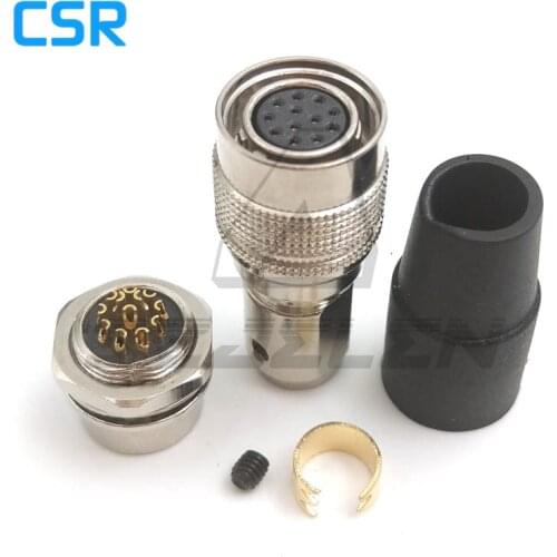 Hirose Connector 12 pin ,HR10A-10P-12S/HR10A-10r-12P, Industrial camera power plug panel mounting socket